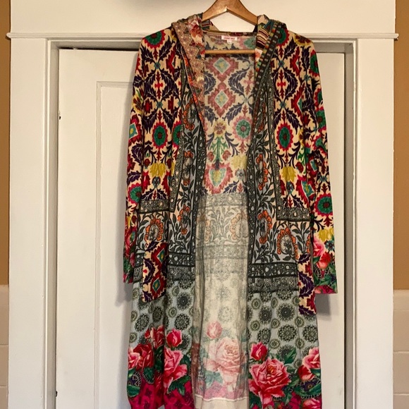 Johnny Was hooded duster - Picture 1 of 5